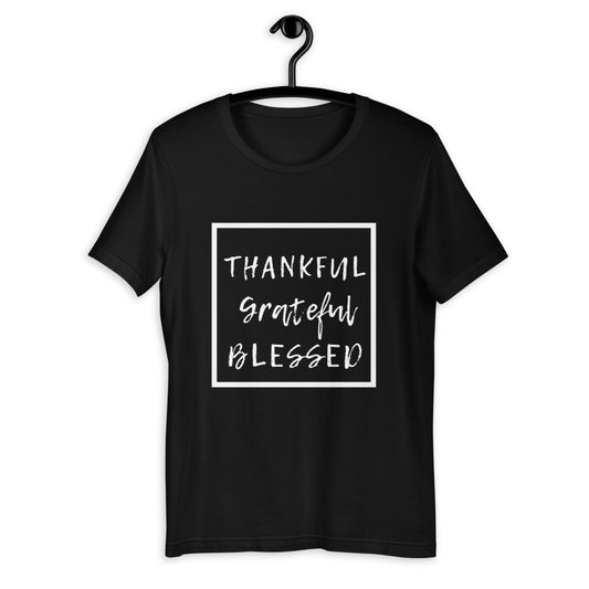 Grateful Thankful Blessed Short-Sleeve Unisex T-Shirt